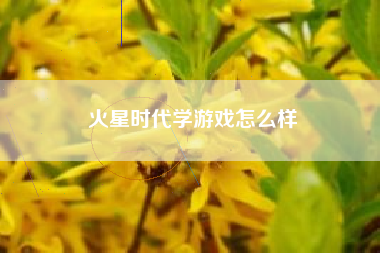 火星时代学游戏怎么样
