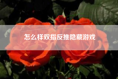 怎么样双指反推隐藏游戏