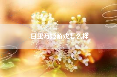 日里万姬游戏怎么样