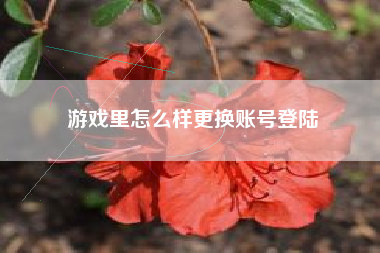 游戏里怎么样更换账号登陆