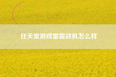 任天堂游戏雷霆战机怎么样