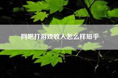 网吧打游戏收入怎么样知乎