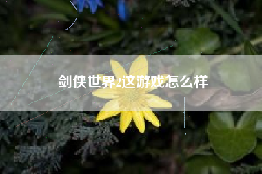 剑侠世界2这游戏怎么样