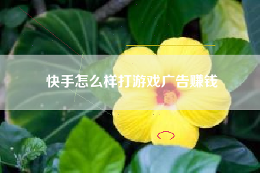 快手怎么样打游戏广告赚钱