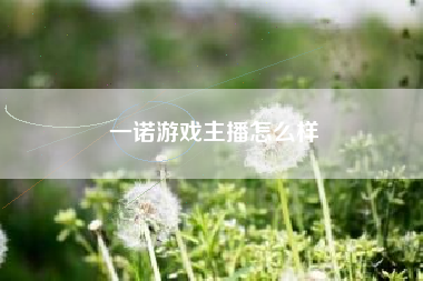 一诺游戏主播怎么样
