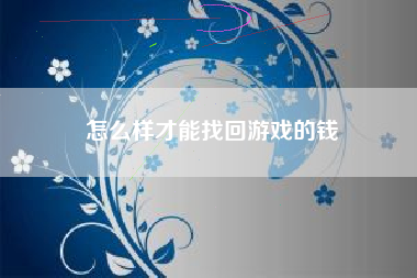 怎么样才能找回游戏的钱