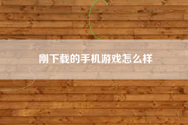 刚下载的手机游戏怎么样