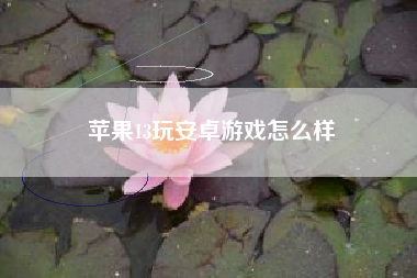 苹果13玩安卓游戏怎么样