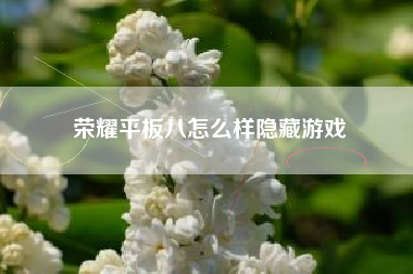 荣耀平板八怎么样隐藏游戏