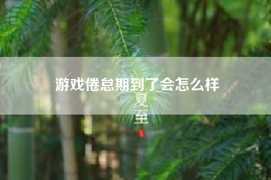 游戏倦怠期到了会怎么样