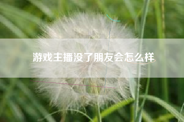 游戏主播没了朋友会怎么样