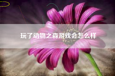 玩了动物之森游戏会怎么样