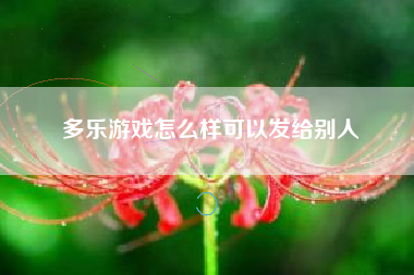 多乐游戏怎么样可以发给别人