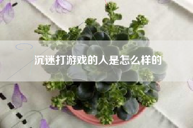 沉迷打游戏的人是怎么样的