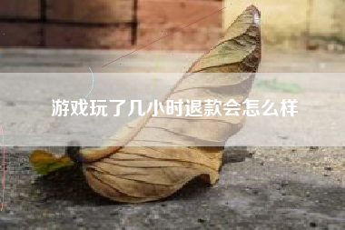 游戏玩了几小时退款会怎么样