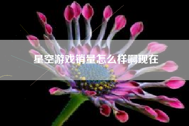 星空游戏销量怎么样啊现在