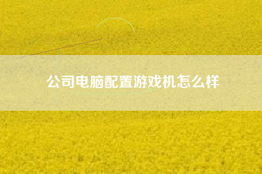 公司电脑配置游戏机怎么样