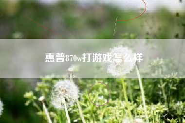 惠普870w打游戏怎么样