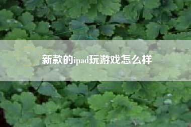 新款的ipad玩游戏怎么样