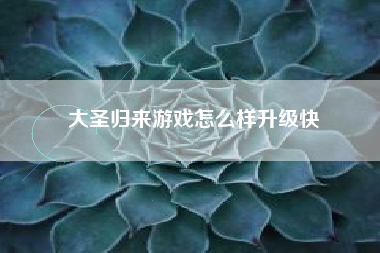 大圣归来游戏怎么样升级快