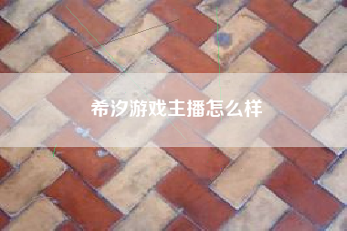 希汐游戏主播怎么样