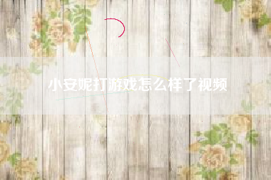 小安妮打游戏怎么样了视频
