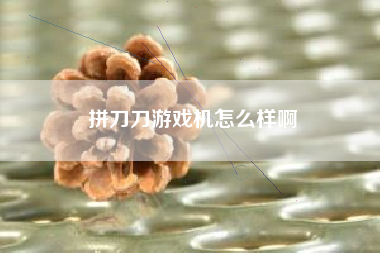 拼刀刀游戏机怎么样啊