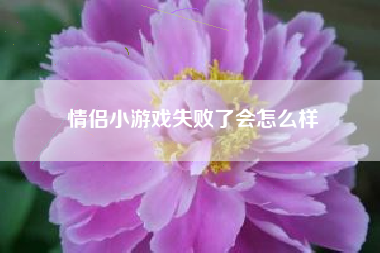 情侣小游戏失败了会怎么样